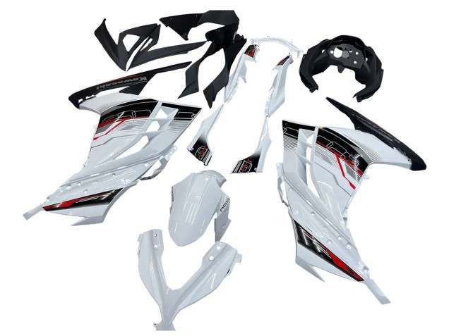 2013-2024 White Red Black Kawasaki EX300 Motorcycle Fairings Australia