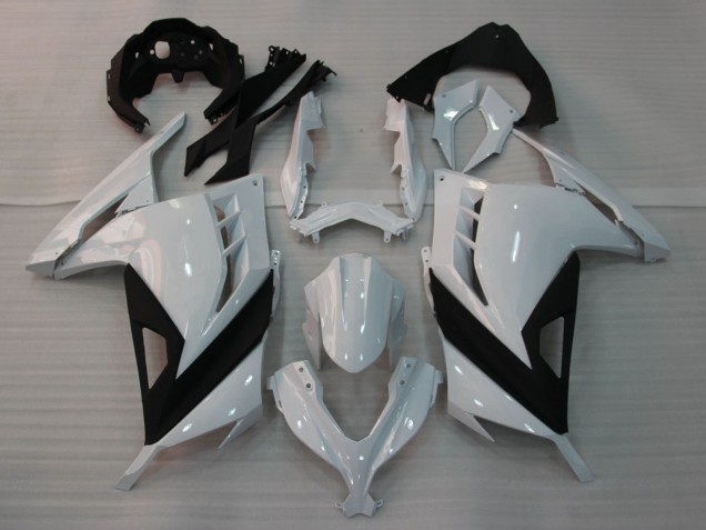 2013-2024 Glossy White Black Kawasaki EX300 Motorcycle Fairings Australia