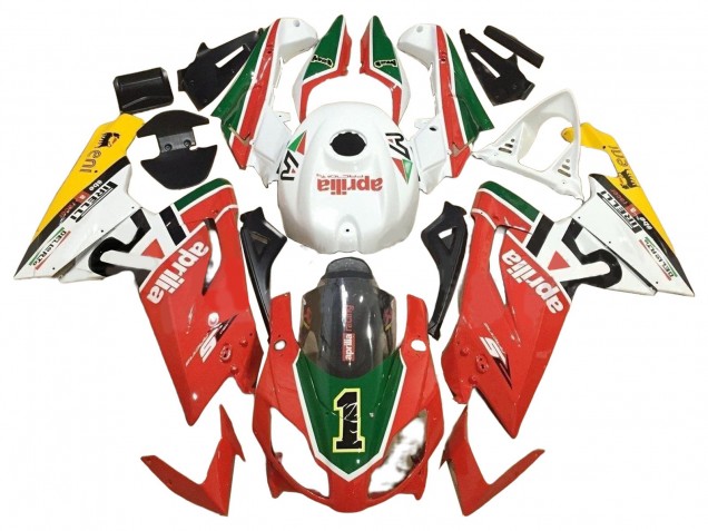 2006-2011 White Red Green Aprilia RS125 Motorcycle Fairings Australia