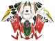 2006-2011 White Red Green Aprilia RS125 Motorcycle Fairings Australia