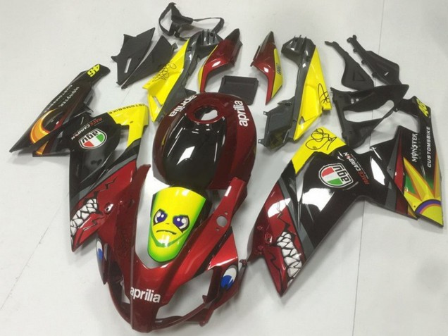 2006-2011 Red Yellow Black Shark Aprilia RS125 Motorcycle Fairings Australia