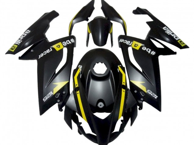 2006-2011 Matte Black Yellow Aprilia RS125 Motorcycle Fairings Australia