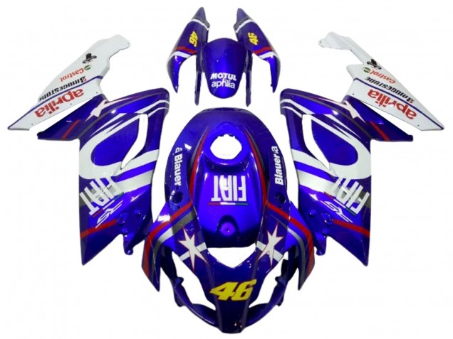 2006-2011 White Blue Fiat 46 Aprilia RS125 Motorcycle Fairings Australia