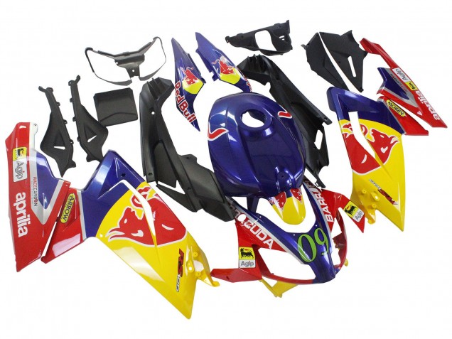2006-2011 Yellow Dark Blue Red Bull Aprilia RS125 Motorcycle Fairings Australia