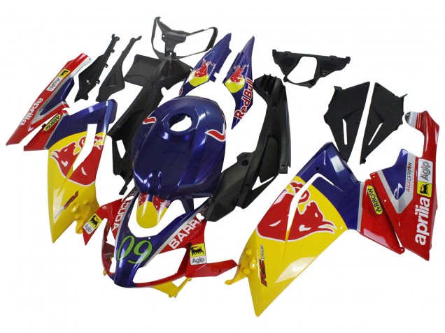 2006-2011 Yellow Dark Blue Red Bull Aprilia RS125 Motorcycle Fairings Australia
