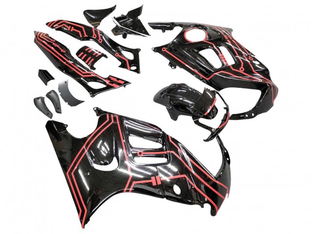 1997-1998 Red Glossy Black Honda CBR600 F3 Motorcycle Fairing Kits Australia