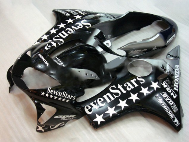 1999-2000 Glossy Black White SevenStars Honda CBR600 F4 Motorcycle Fairings Australia