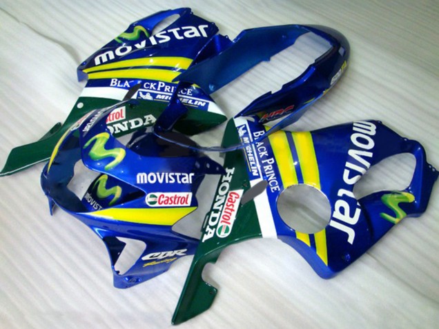 1999-2000 Blue Yellow Green MoviStar Castrol Honda CBR600 F4 Motorcycle Fairings Australia