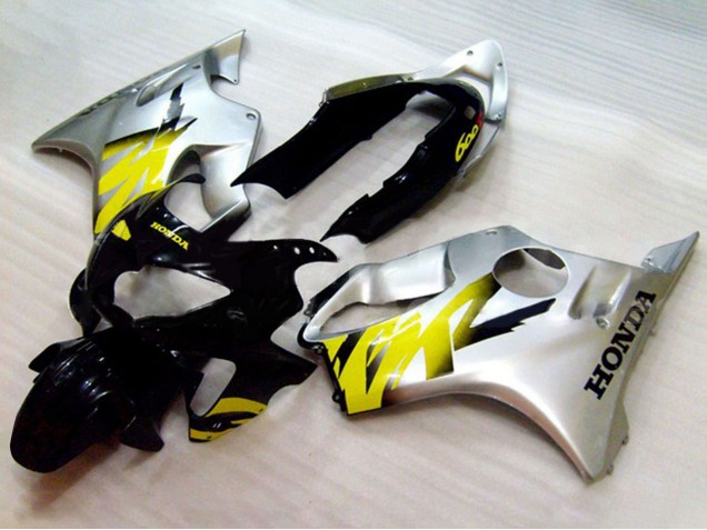 1999-2000 Silver Yellow Glossy Black Honda CBR600 F4 Motorcycle Fairings Australia