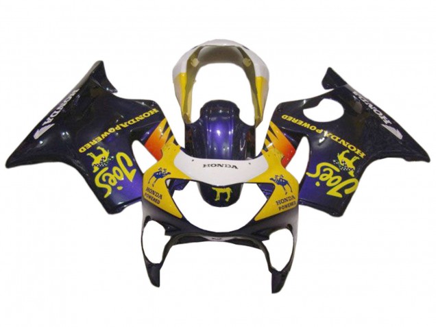 1999-2000 White Yellow Glossy Black Joes Honda CBR600 F4 Motorcycle Fairings Australia