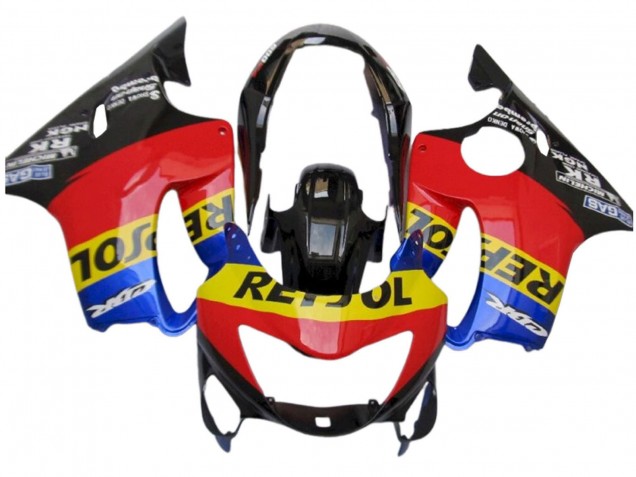 1999-2000 Red Yellow Blue Glossy Black Repsol Honda CBR600 F4 Motorcycle Fairings Australia