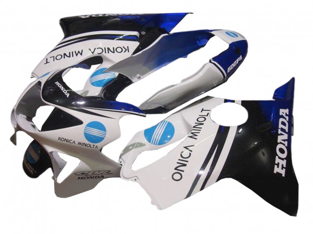 1999-2000 White Blue Glossy Black Konica Minolta Honda CBR600 F4 Motorcycle Fairing Australia