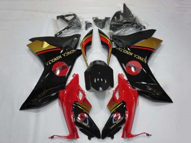 2011-2013 Red Gold Glossy Black Konica Minolta Honda CBR600F Motorcycle Fairings Australia