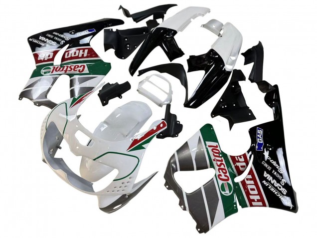 1996-1997 White Green Grey Glossy Black Castrol Honda CBR900RR 893 Motorcycle Fairings Australia