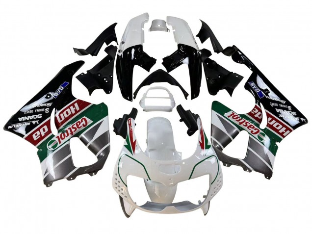 1996-1997 White Green Grey Glossy Black Castrol Honda CBR900RR 893 Motorcycle Fairings Australia