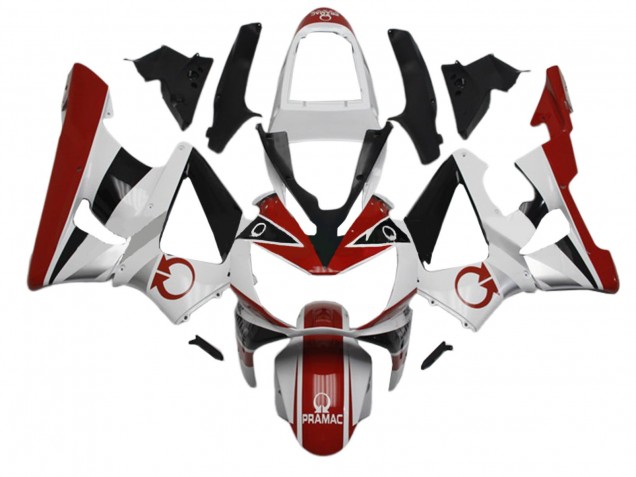 2000-2001 White Red Glossy Black Pramac Honda CBR900RR 929 Motorcycle Fairings Australia