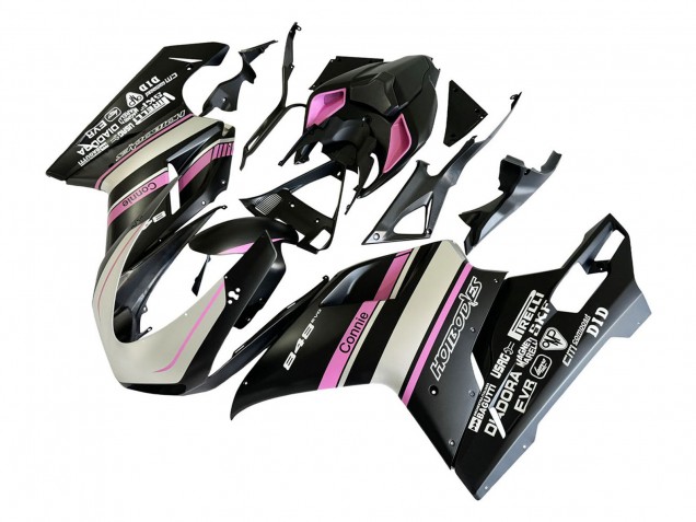 2007-2014 White Pink Glossy Black Connie Ducati 848 Motorcycle Fairings Australia
