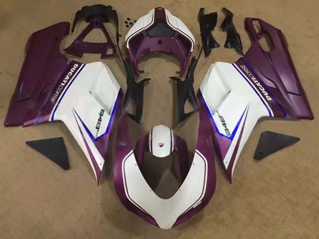 2007-2014 White Blue Purple Corse Ducati 848 Motorcycle Fairings Australia