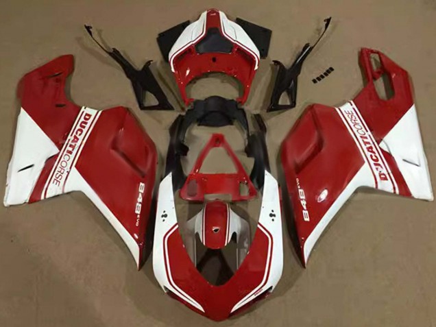 2007-2014 White Red Corse Ducati 848 Motorcycle Fairings Australia