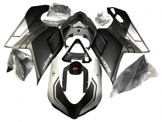 2007-2014 Silver Matte Black Ducati 848 Motorcycle Fairings Australia