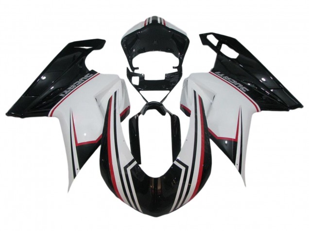 2007-2014 White Red Glossy Black Ducati 848/1098/1198 Bike Fairings Australia
