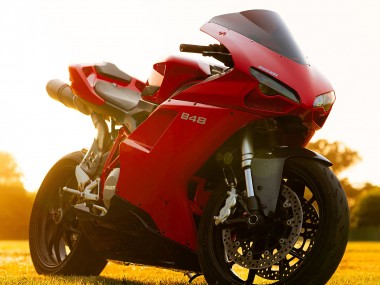 2007-2014 Red Glossy Black Ducati 848 Motorcycle Fairings Australia