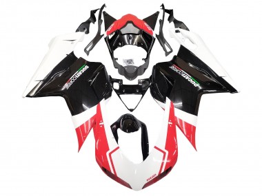 2007-2014 White Red Glossy Black Ducati 848/1098/1198 Motorcycle Fairings Australia