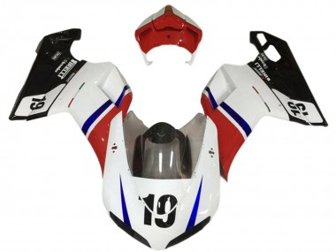 2007-2014 White Red Blue Glossy Black 19 Ducati 848/1098/1198 Motorcycle Fairings Australia