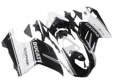 2007-2014 White Glossy Black Corse Ducati 848/1098/1198 Motorcycle Fairings Australia