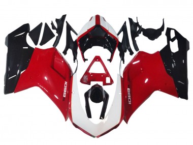 2007-2014 White Red Glossy Black Ducati 1098 Motorcycle Fairings Australia