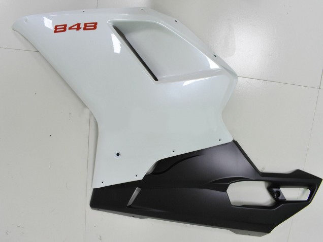 2007-2014 White Matte Black Ducati 848 Motorcycle Fairings Australia
