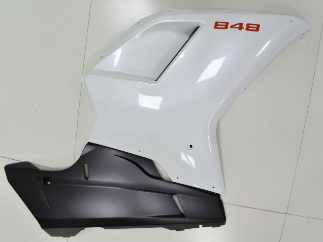 2007-2014 White Matte Black Ducati 848 Motorcycle Fairings Australia