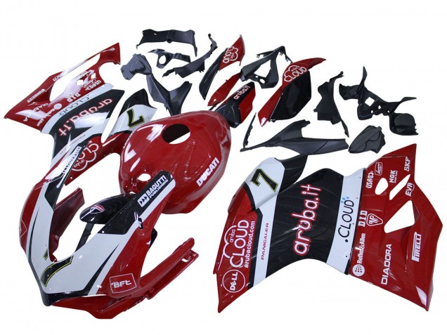 2015-2020 White Red Black Aruba 7 Ducati 959/1299 Motorcycle Fairings Australia