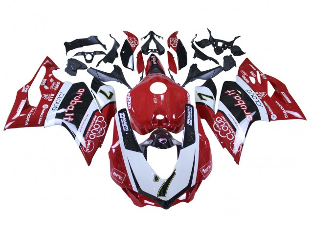 2015-2020 White Red Black Aruba 7 Ducati 959/1299 Motorcycle Fairings Australia