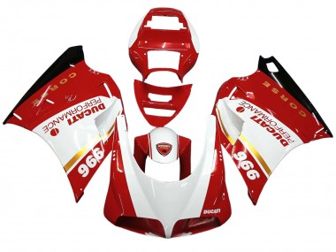 1993-2005 White Red Gold Glossy Black Corse Performance Ducati 996 Motorcycle Fairings Australia
