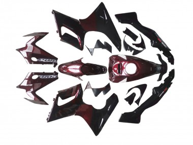 2002-2006 Glossy Black Red Flame Honda CBR125R Motorcycle Fairings Australia