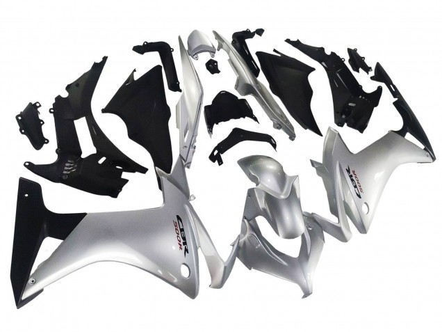 2013-2015 Silver Glossy Black Honda CBR500R Motorcycle Fairing Australia