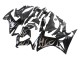 2013-2015 Glossy Black Silver Flame Honda CBR500R Motorcycle Fairings Australia
