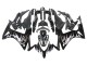 2013-2015 Glossy Black Silver Flame Honda CBR500R Motorcycle Fairings Australia