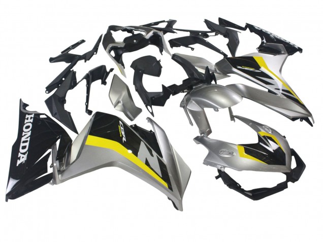2022-2023 Silver Yellow Glossy Black Honda CBR500R Motorcycle Fairings Australia