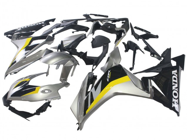 2022-2023 Silver Yellow Glossy Black Honda CBR500R Motorcycle Fairings Australia