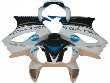 2002-2013 White Blue Black Konica Minolta Honda VFR 800 Motorcycle Fairings Australia