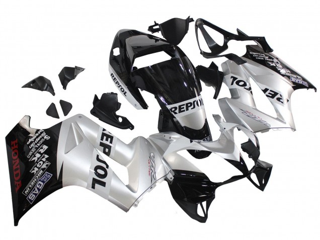 2002-2013 Silver Glossy Black Repsol Honda VFR 800 Motorcycle Fairings Australia