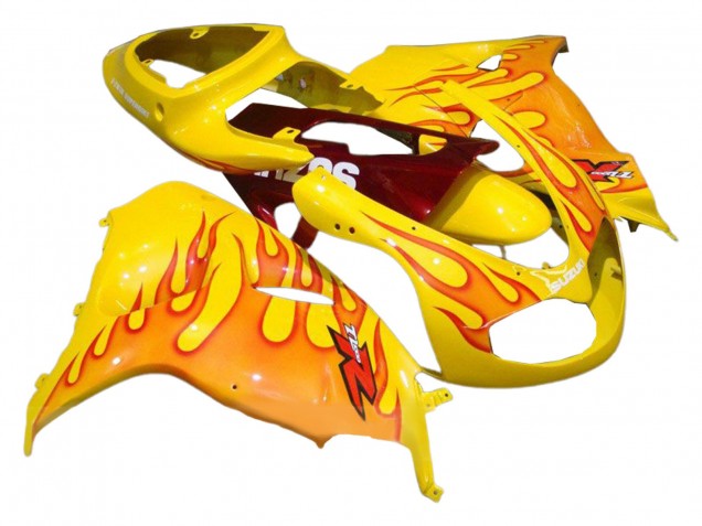 1998-2003 Yellow with Red Flame Suzuki TL1000R Motorcycle Fairings Australia
