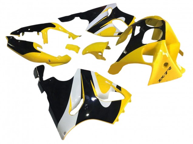 1996-2003 Yellow White Glossy Black Kawasaki ZX7R Motorcycle Fairings Australia