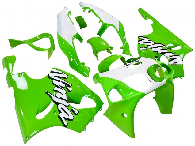 1996-2003 White Green Kawasaki ZX7R Motorcycle Fairings Australia
