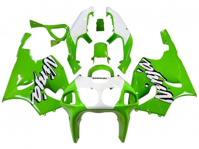 1996-2003 White Green Kawasaki ZX7R Motorcycle Fairings Australia