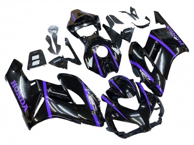 2004-2005 Glossy Black Purple Stripe Honda CBR1000RR Motorcycle Fairings Australia