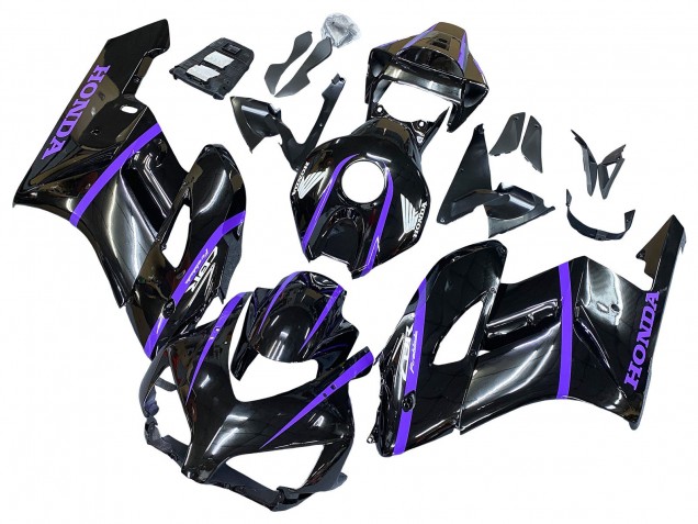 2004-2005 Glossy Black Purple Stripe Honda CBR1000RR Motorcycle Fairings Australia