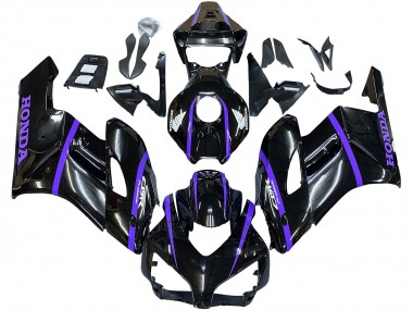 2004-2005 Glossy Black Purple Stripe Honda CBR1000RR Motorcycle Fairings Australia